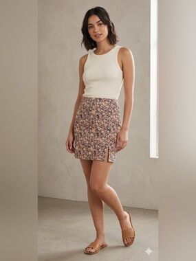 WILD FABLE Floral Print Women's Skirt PENCIL CASUAL NWOT